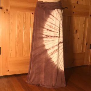 Brown Tie Dye Maxi Skirt